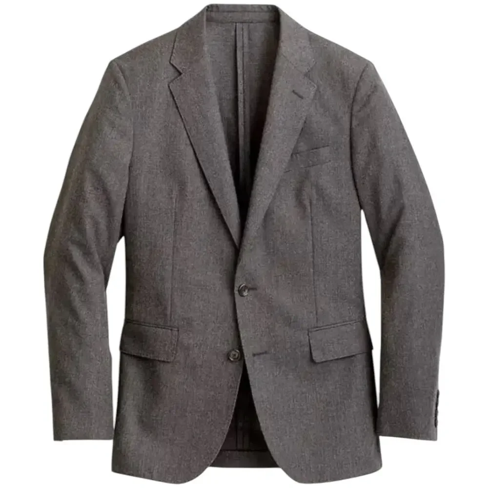 J.Crew Ludlow Slim Unstructured Suit Jacket English Cotton-Wool Twill Moon 36R